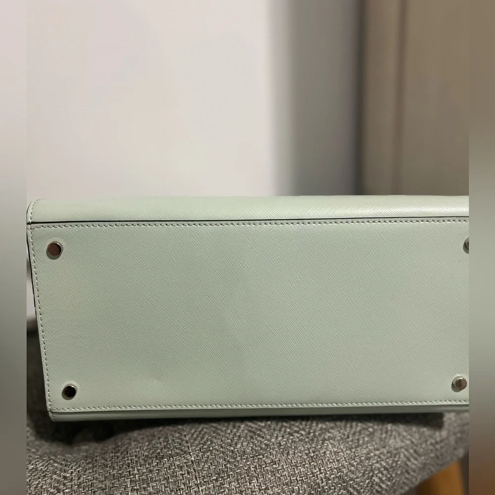 kate spade pastel mint green leather satchel - Picture 3 of 6